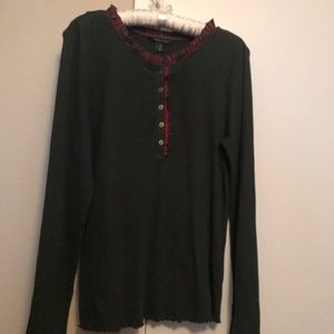 Tommy Hilfiger Green shirt with ruffles